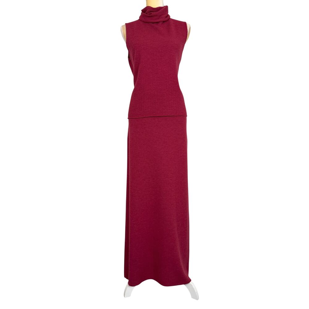 Eileen Fisher Women's Burgundy Maxi Skirt 3 Piece Set - Picture 5 of 15